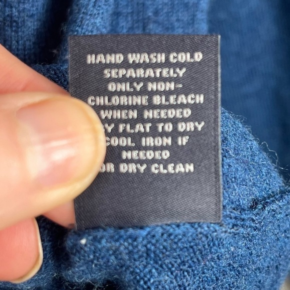 HART SCHAFFNER MARX Fine Merino Wool Sweater Blue V-Neck XL - Picture 8 of 13